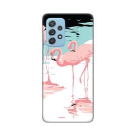 Torbica Silikonska Print za Samsung A525F/A526B/A528B Galaxy A52 4G/A52 5G/A52s 5G Pink Flamingos