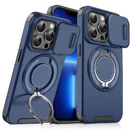 Torbica CamShield Ring stand za iPhone 13 Pro 6.1 plava