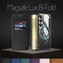 Torbica Magsafe Lux Bi Fold za Samsung A366B Galaxy A36 crna