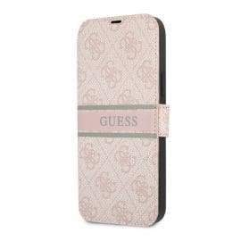 Torbica Guess Stripe Bk Pu za iPhone 13 6.1 roze (GUBKP13M4GDPI)