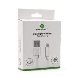 Data kabl Teracell Plus 2.4A za iPhone lightning beli 1.2m