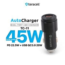 Auto punjac Teracell Evolution TC-11 PD 22.5W + USB QC3.0 20W