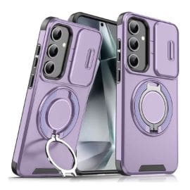 Torbica CamShield Ring stand za Samsung S931B Galaxy S25 ljubicasta