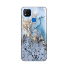 Torbica Silikonska Print za Xiaomi  Redmi 9C/10A Blue Gold Marble