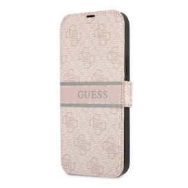 Torbica Guess Stripe Bk Pu za iPhone 13 Pro 6.1 roze (GUBKP13L4GDPI)