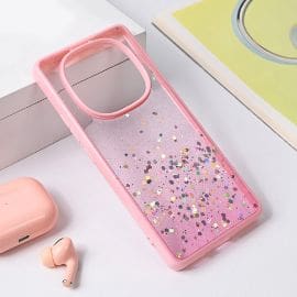 Torbica Frame Glitter za Xiaomi Redmi Note 14 Pro Plus roze