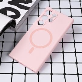 Torbica Magsafe Pure color za Samsung S928B Galaxy S24 Ultra roze