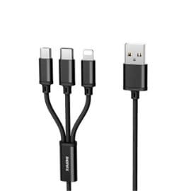 Data kabl REMAX Gition RC-131 3u1 za iPhone Lightning/Micro USB/Type C crni 1m