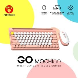 Combo mis tastatura wireless Fantech WK-897 GO Mochi80 narandzasti