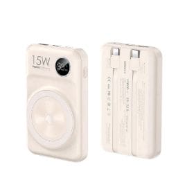 Power bank prenosiva baterija Magsafe REMAX Lecho Series RPP-527 PD 20W + QC 22.5W Fast Charging 10000mAh beli