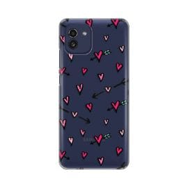Torbica Silikonska Print Skin za Samsung A035G Galaxy A03 Hearts Pattern