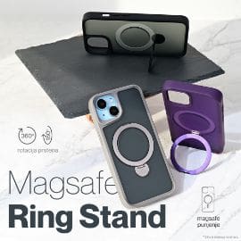 Torbica Magsafe Ring Stand za iPhone 15 6.1 ljubicasta