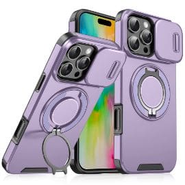 Torbica CamShield Ring stand za iPhone 16 Pro Max 6.9 ljubicasta