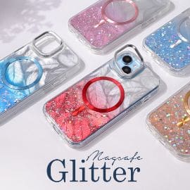 Torbica Magsafe Glitter za iPhone 16 Pro Max 6.9 plava
