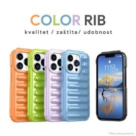 Torbica Color Rib za iPhone 15 Pro 6.1 siva