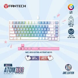 Tastatura Mehanicka Gaming Fantech MK612 Atom x83 AME plava (rosie switch)