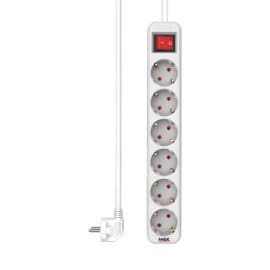 Produzni kabl sa prekidacem 6 uticnica 5m Max MPS-106S-5M Beli