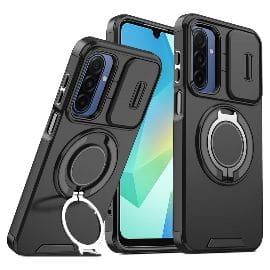Torbica CamShield Ring stand za Samsung A175F Galaxy A17 crna