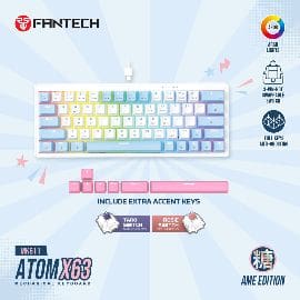Tastatura Mehanicka Gaming Fantech MK611 Atom x63 AME bela (rosie switch)