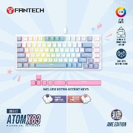 Tastatura Mehanicka Gaming Fantech MK612 Atom x83 AME bela (taro switch)