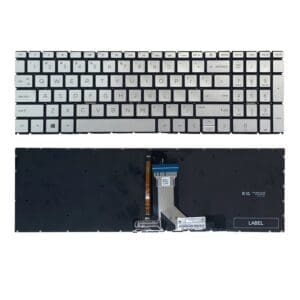 Tastatura za laptop HP Pavilion 15-EH 15Z-EH  HP 17-cn0000 mali enter backlight srebrna